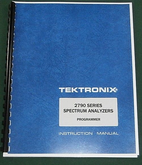 Tektronix 2790 Programmers Manual: Comb Bound & Protective Covers
