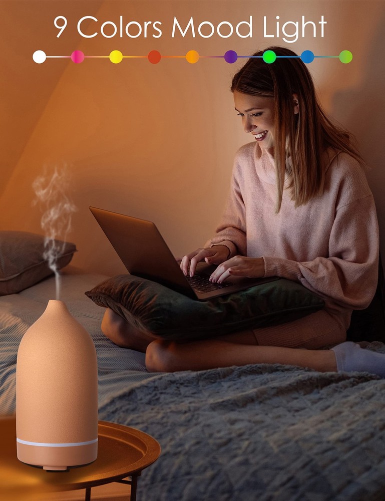 Essential Oils for Diffusers Home,Ceramic Diffuser Pottery Red