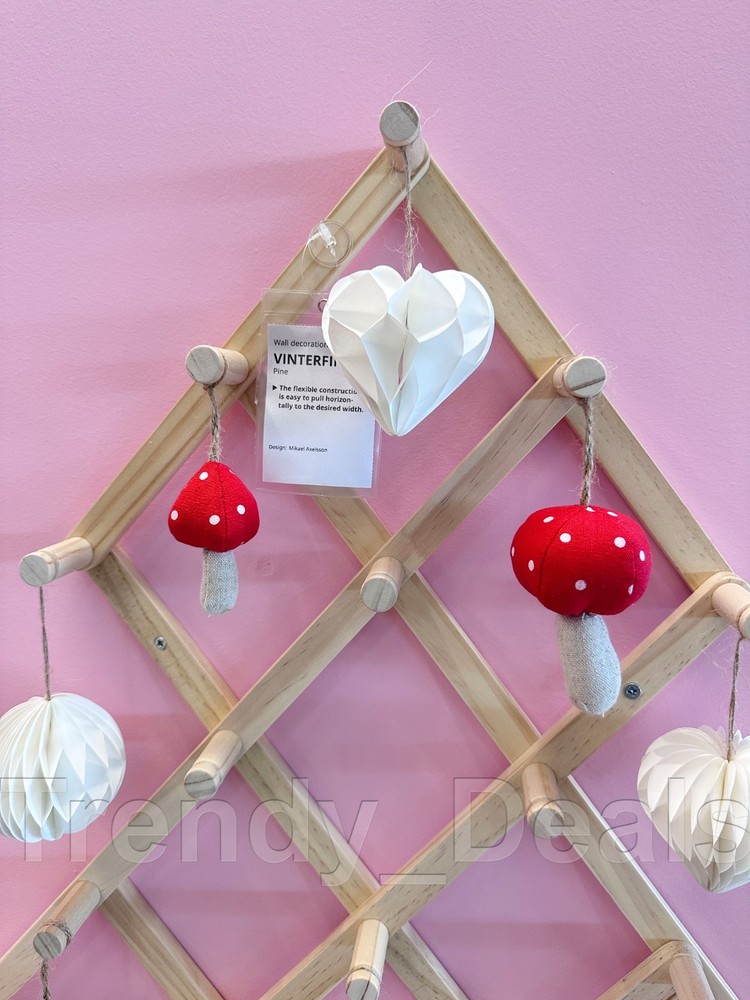 Ikea VINTERFINT Alternative Christmas Tree Wall Decoration Solid Pine w/24 Hooks