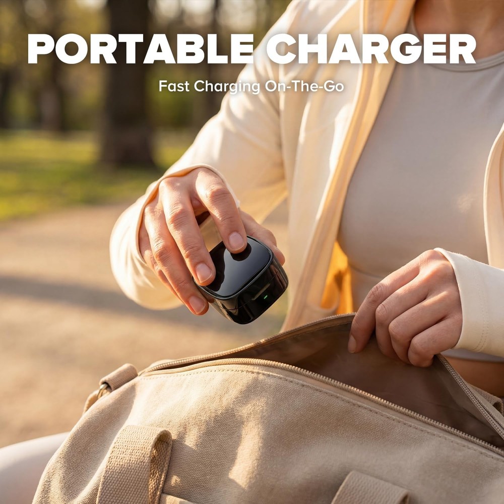 Wireless Charging Case Compatible with Ou-ra Ring Gen 4 Size 9, Carbon