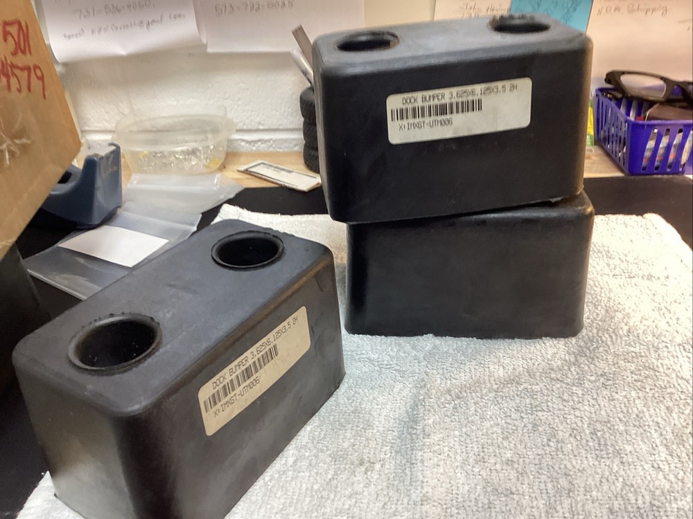 2 PACK Loading Dock Bumpers 6 in Rubber Block New