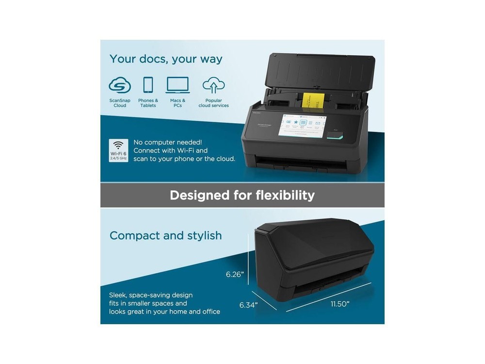 Ricoh ScanSnap iX2500 (Black) Sheet Fed Scanners - Document