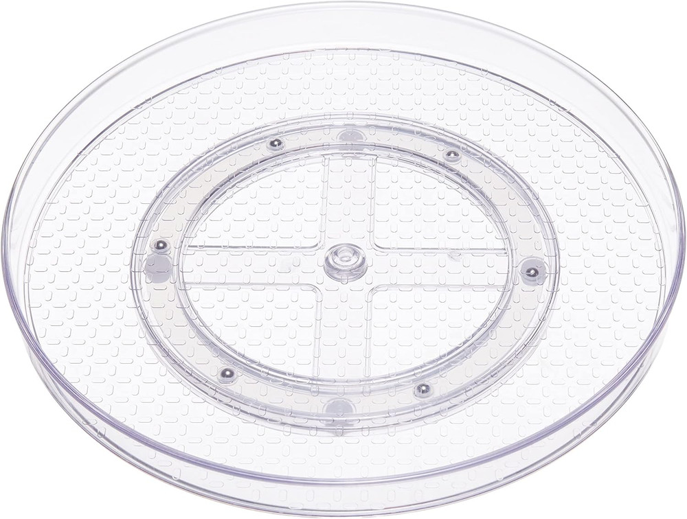 Clear Lazy Susan Turntable Organizer, 12-Inch, 2-Pack