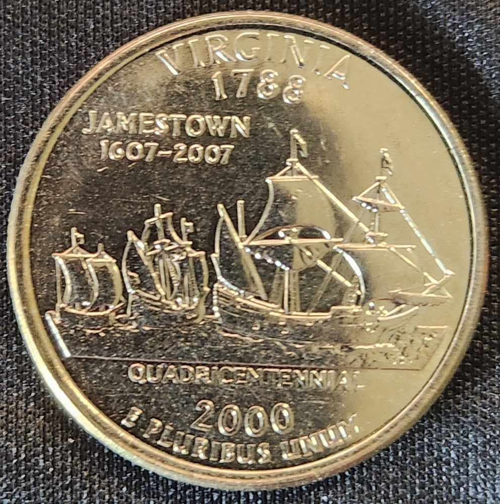 2000-D Copper/Nickel Virginia State Quarter - Unc