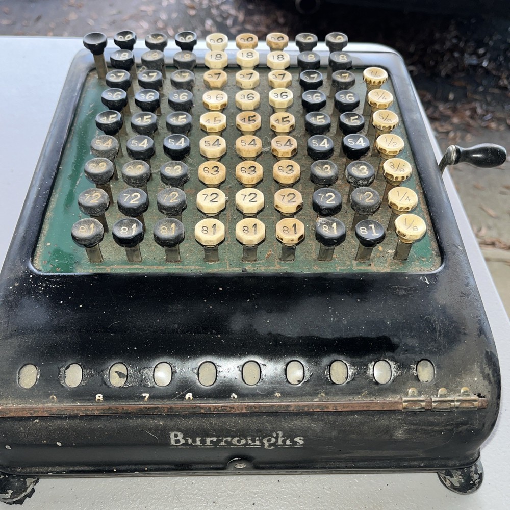VINTAGE ANTIQUE BURROUGHS ADDING MACHINE CALCULATOR