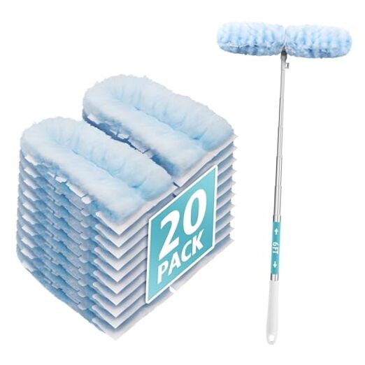 6 ft Extendable Duster Handle with 20 Refills, 20 Count+ 1 Extended Handle
