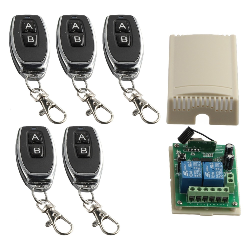 2 CH Wireless Gate Garage Door Opener Remote Control Switch Receiver Transmitter
