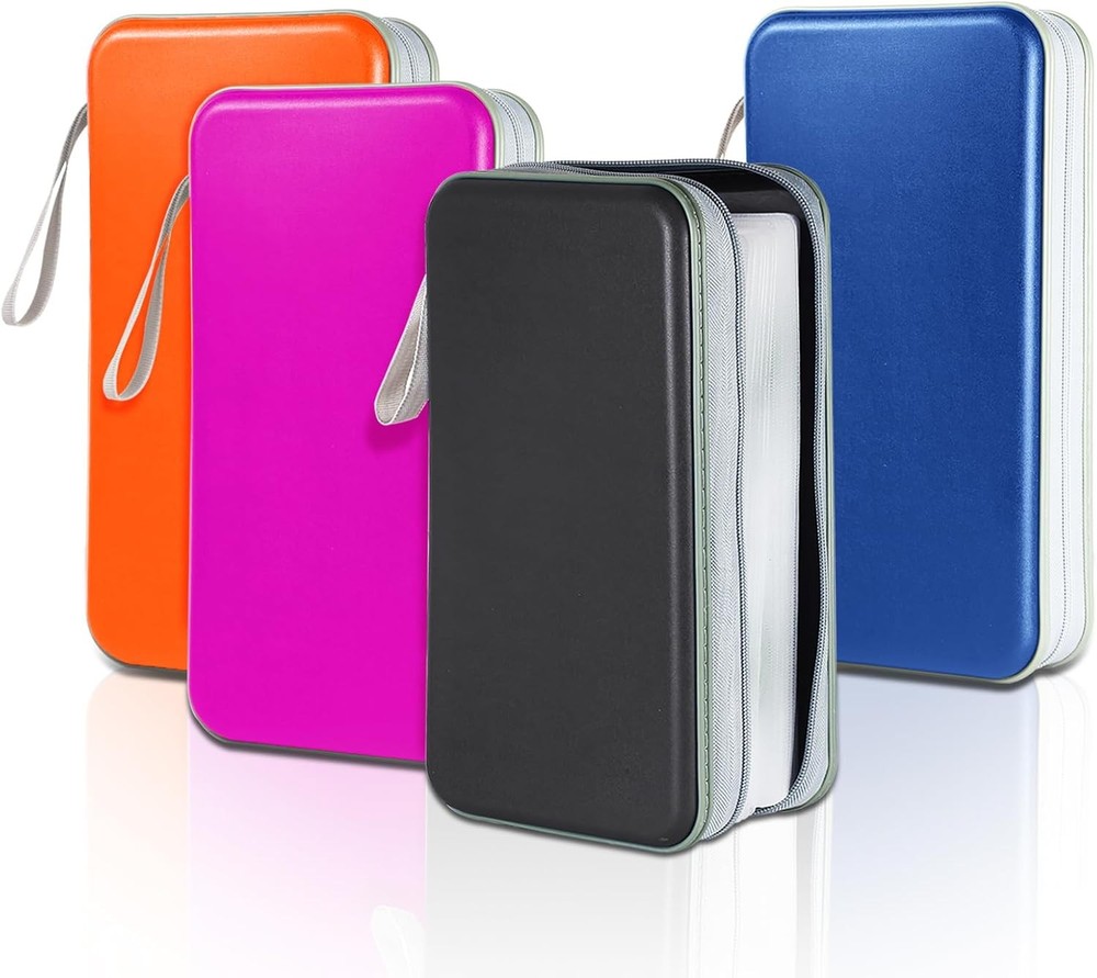 CD Case DVD Storage 4 Pack,100 Capacity DVD Cases Holder CD Storage Case Hold...
