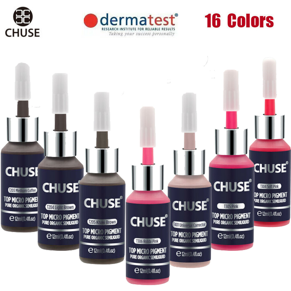 CHUSE Permanent Makeup Pigment Microblading Ink SPMU Eyebrow Lip Derma Test 12ml
