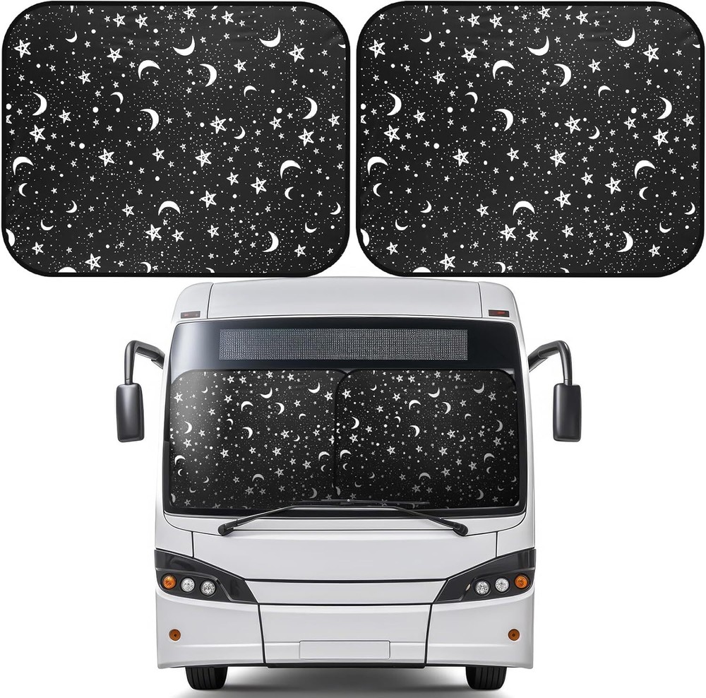 RV Bus Windshield Sun Shade for Front Window Foldable Cover UV Protector Curtain