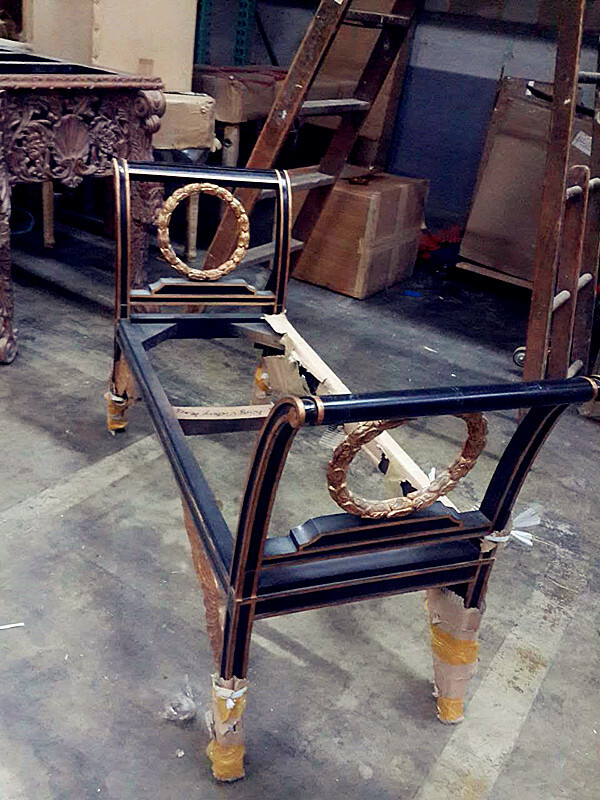 NEW WING VICTORY GOLD CARVING BENCH FRAME ONLY