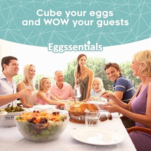 Pack of 3 Egg Shapers - Square Egg Mold for Hard Boiled Eggs - Egg Dicer & Press