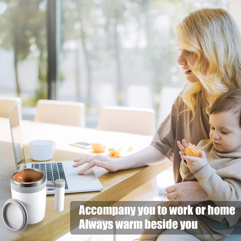 Self Stirring Coffee Mug: Rechargeable Automatic Self Stirring Mug with Magnetic
