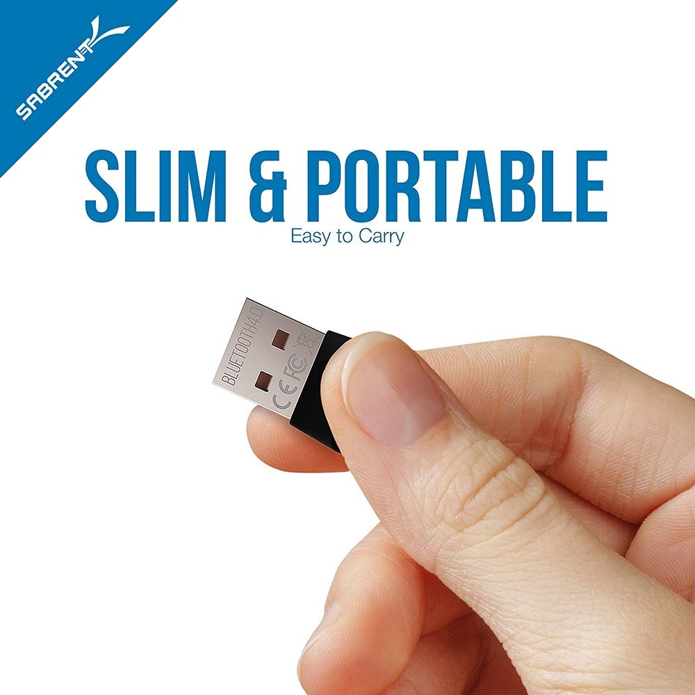 SABRENT USB Bluetooth 4.0 Micro Adapter for PC [v4.0 Class 2 with Low Black