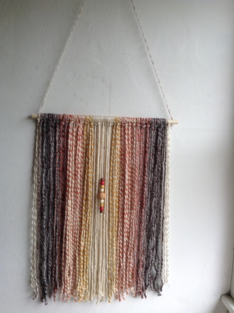 boho yarn wall hanging  Home Decore  handmade .