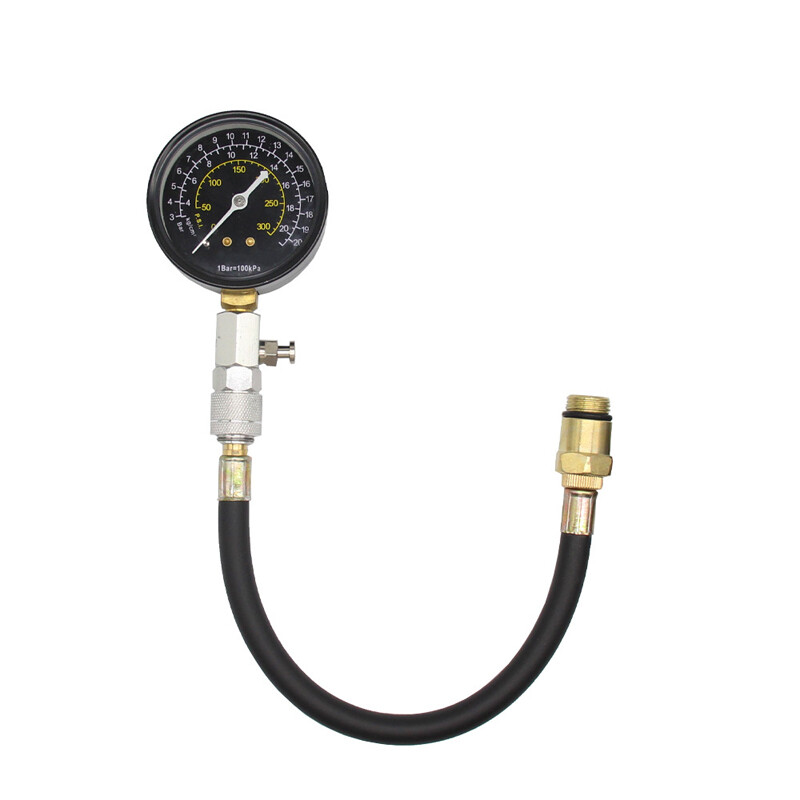 1×ENGINE COMPRESSION TESTER TESTING GAUGE GAGE CHECK TEST TOOL KIT 0 PSI-300 PSI