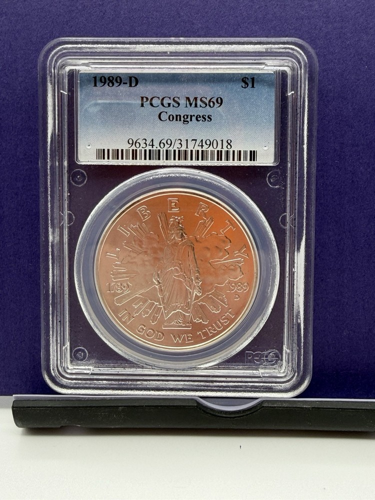 1989-D Congress Silver Commemorative $1 PCGS MS-69