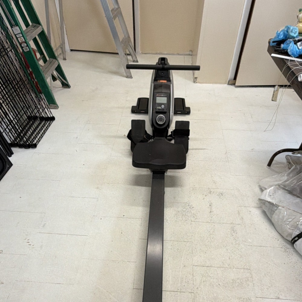 Fitness Reality Magnetic Rowing Machine Black/Silver Timer Digital Display