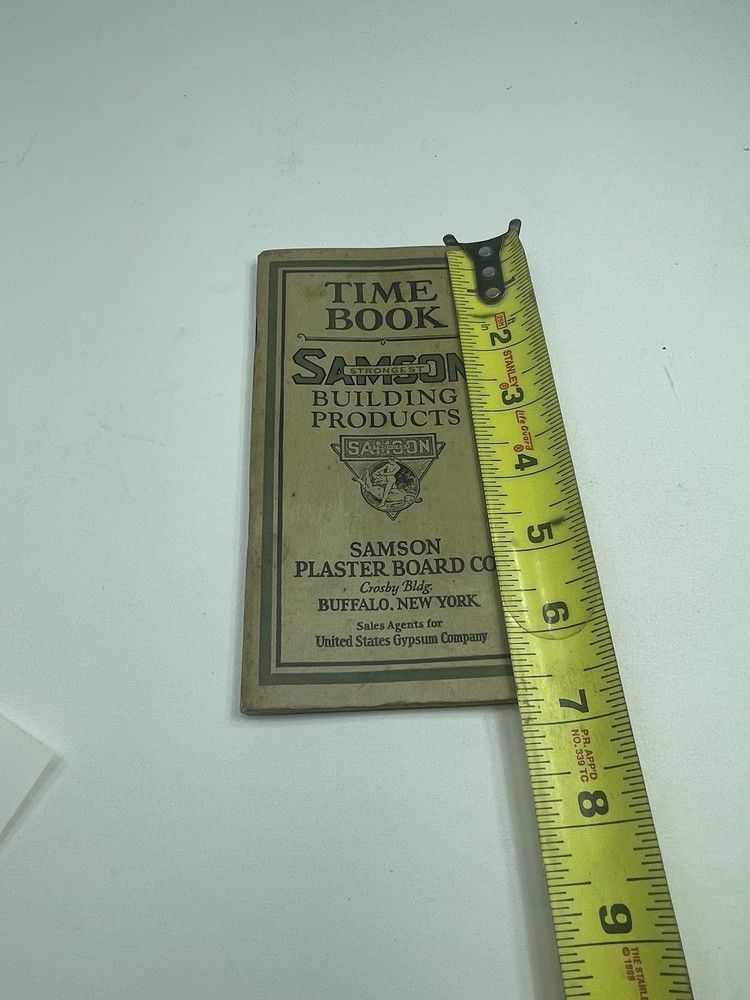 Samson Plaster Board Co. -Samson Building Products Time Book