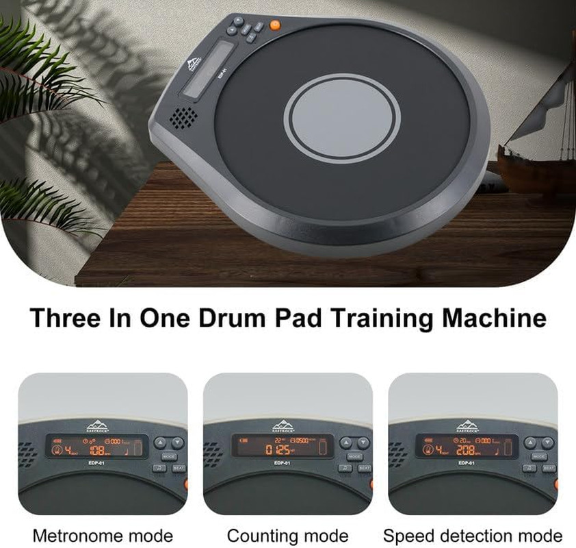 Electronic Practice Drum Pad, 12 Inches Portable Drum Pad