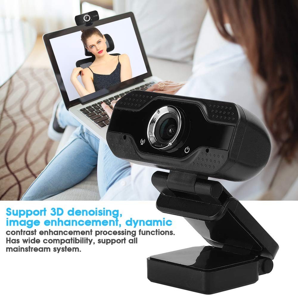 1080P USB Computer Web Camera With Microphone Plug And Play Live Streaming