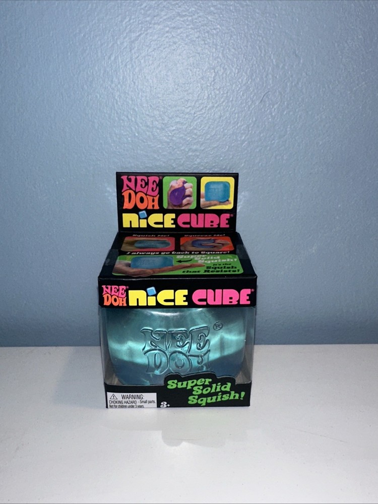 Nee Doh Nice Cube Blue Super Solid Squishy Stress Relief Toys