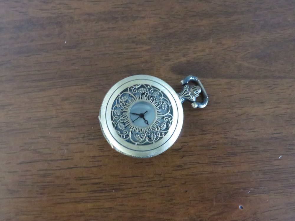 Pocket Watch HalfHunter Goldtone Collectable Quartz