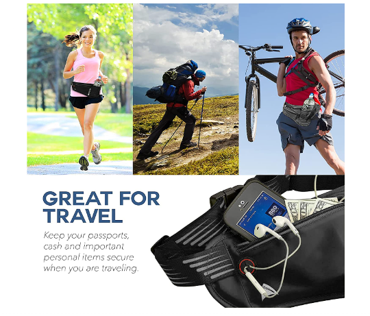 Athle Sport Running Belt 2 with Vertical Bottle Pocket