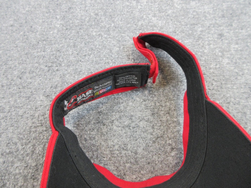 Jeff Gordon Hat Cap Strap Back Visor Black Red Nascar Outdoors Racing