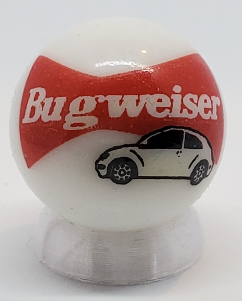 Bugweiser 1" Glass Logo Marble w/ Stand