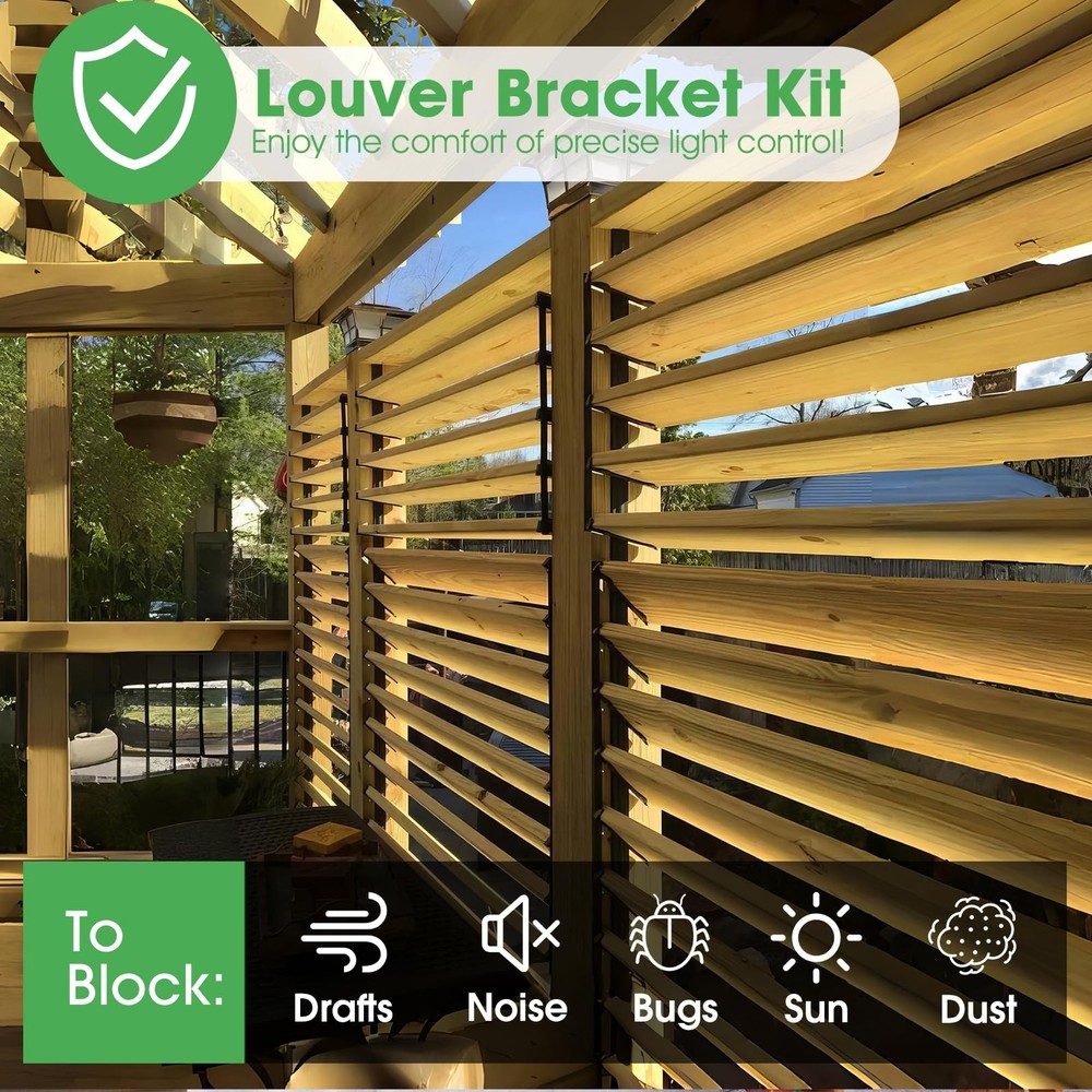 Louver Bracket Kit, Deck Sunblind System Hardware , New Open Box - Bag torn open