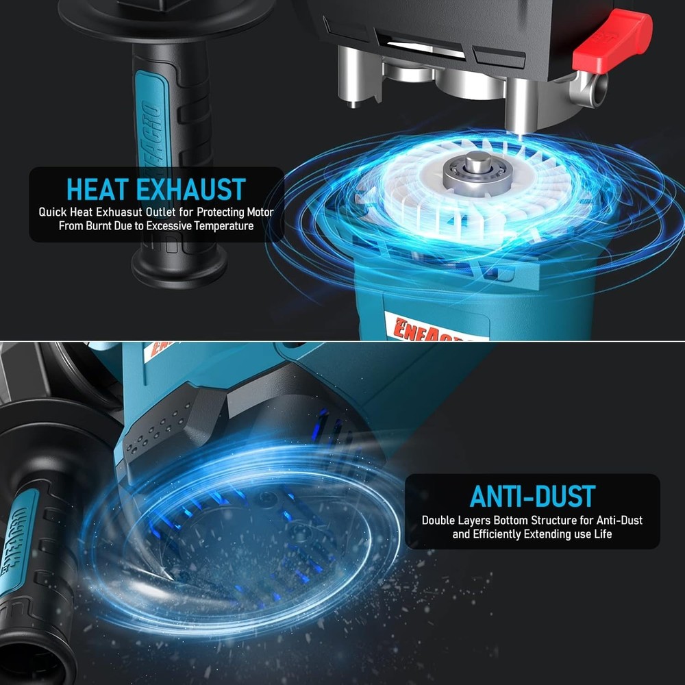 High Performance SDS-Plus Rotary Hammer - Vibration Control and Safety Features