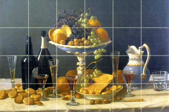 Art John Francis Grapes Wine Mural Ceramic Bath Backsplash Tile #856