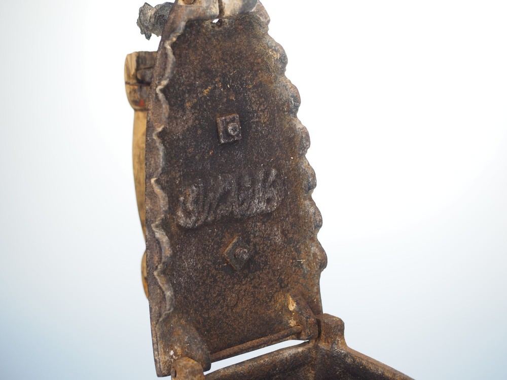 Antique cast iron coal fired clothing iron