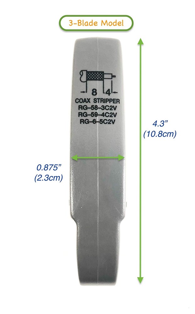 Cable Stripper RG-58/59/6, 3-Blade Model (HT-322)