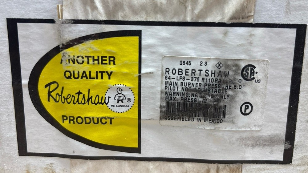 Robertshaw Flame Guard B Control Natural Gas Only 6910794