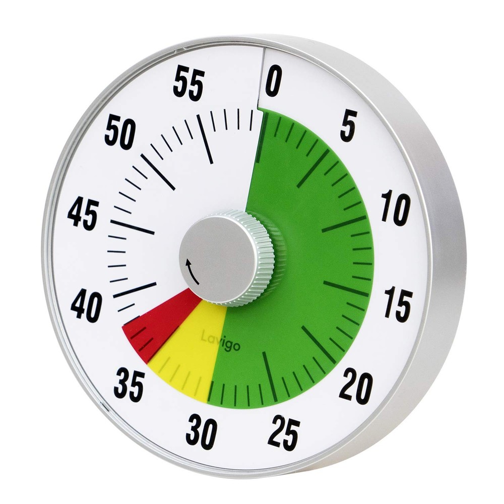 Lavigo Kitchen Timer, Countdown Visual Analog Timer, Quiet Counting, Low Loud...