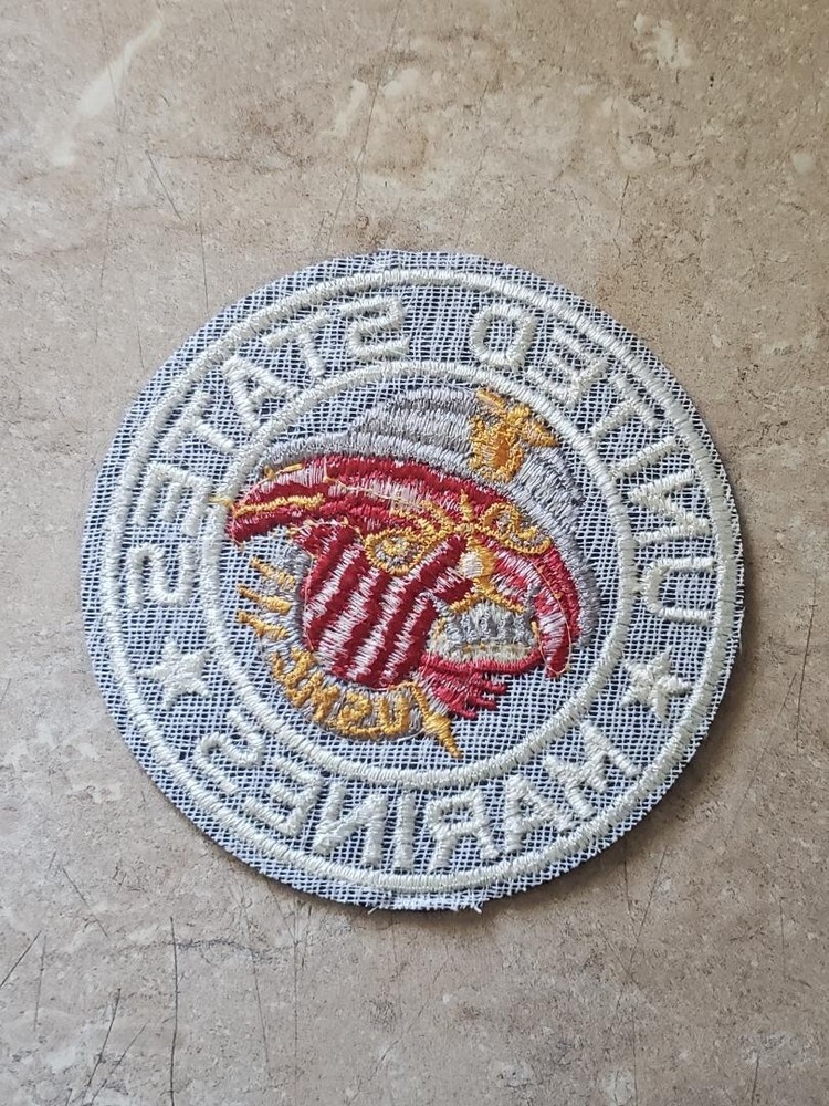 VINTAGE USMC BULLDOG PATCH 3 1/2"