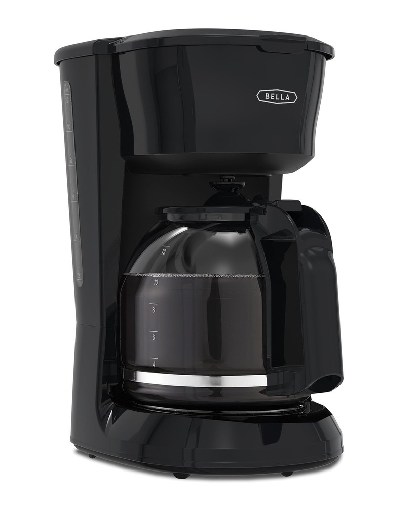 Bella 12 Cup Manual Coffee Maker Black