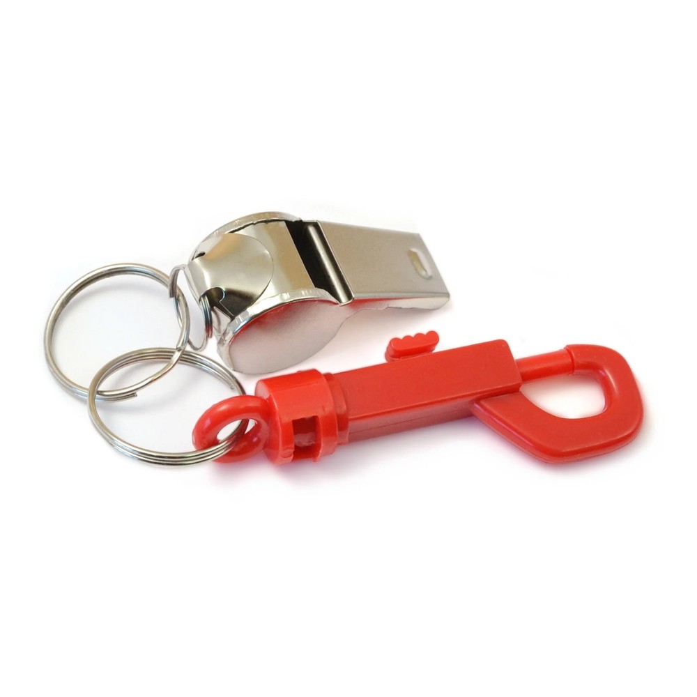 Asst Color Snap Clip Whistle (24 pcs.)