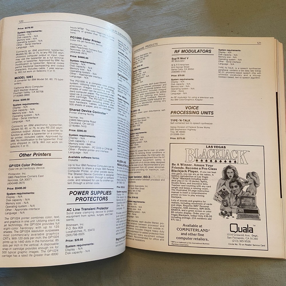 IBM PC Expansion Software Guide QUE BOOK Vintage Computer PC 1982 Ads Vendors