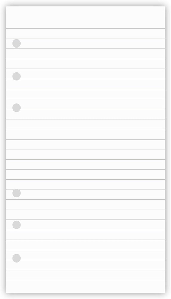 200 Sheets A6 Lined Paper for Filofax Personal Binder 200 Sheets, White