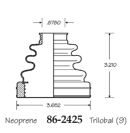 Inner & Outer CV Axle Boot for Toyota Corolla 2005-2006