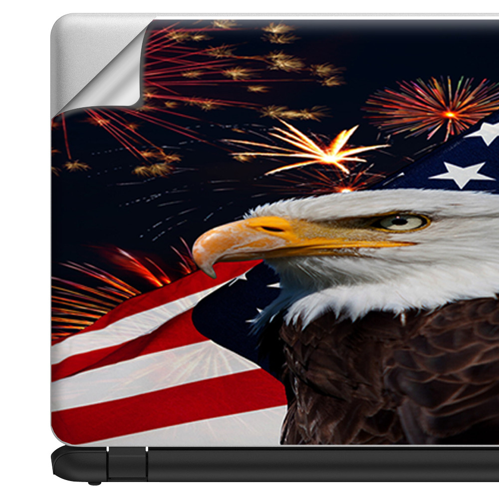 Universal Laptop Skins wrap for 15" - Eagle America Flag Independence
