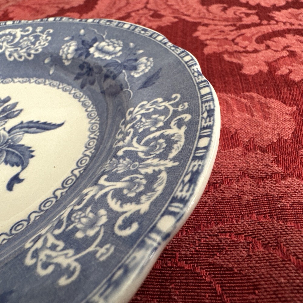 Vintage MINT Spode Copeland Camilla Blue Transferware 6.25" Serving/Bread Plate