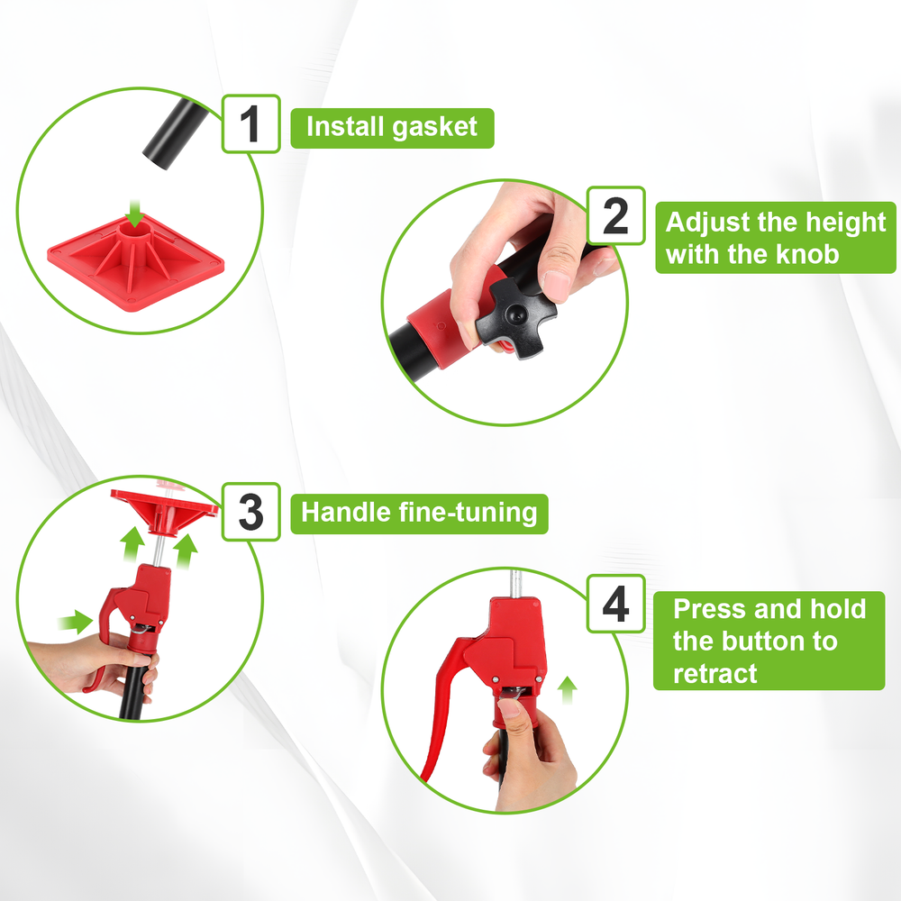 Cabinet Jack Support Pole, 45"-114" Third Hand Tool, Adjustable Support Pole 2PC