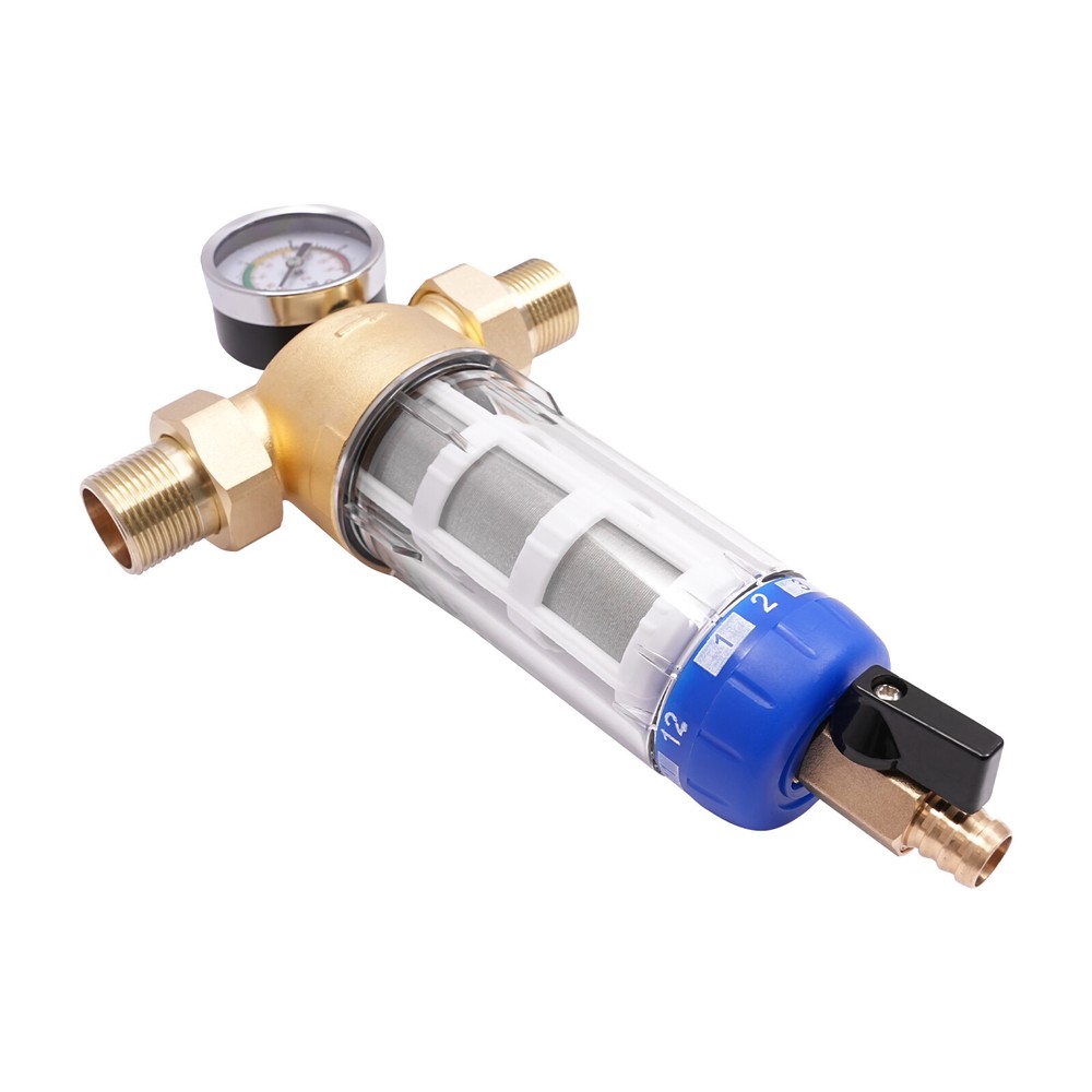 1-20bar Home Water Filter, Whole House Flushable Pre-Filtration System Reusable
