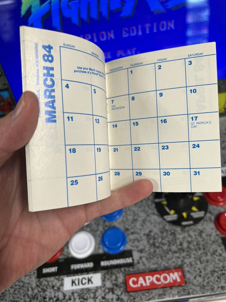 1983 Pentel Student Date Book Futureworld 1st Computer Generated TV Commercial!