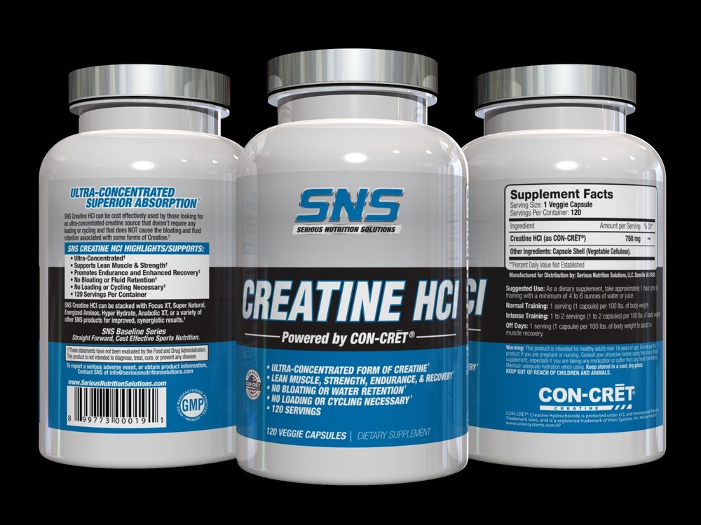 Serious Nutrition Solutions Creatine HCL (120 Caps)