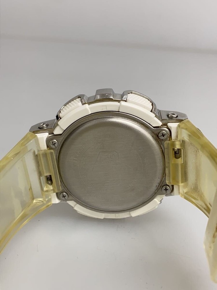 CASIO Quartz Watch_G-SHOCK/Digital-Analog/Rubber/Silver/Clear
